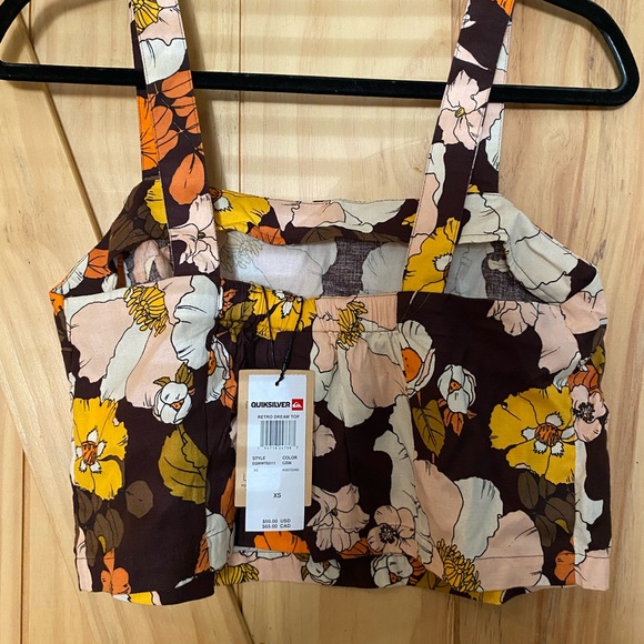 Quicksilver Floral Crop tank top NEW WITH TAG size XS - Picture 2 of 5